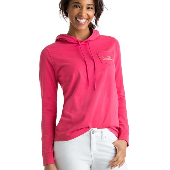 SOLD Vineyard vines hot pink girls XL hoodie lightweight - Picture 1 of 2